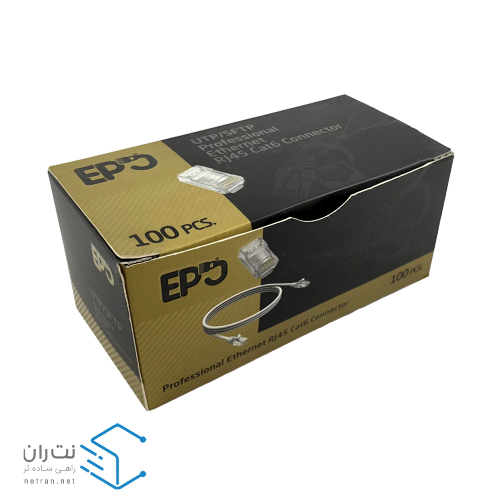 قیمت و خرید سوکت شبکه ای پی جی Cat6 UTP بسته 100 عددی | نت ران